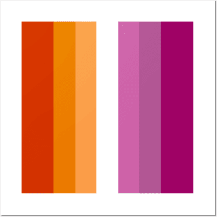 Proud Lesbian Pride Flag (Proud LGBTQ+ Community Pride Flag) Posters and Art